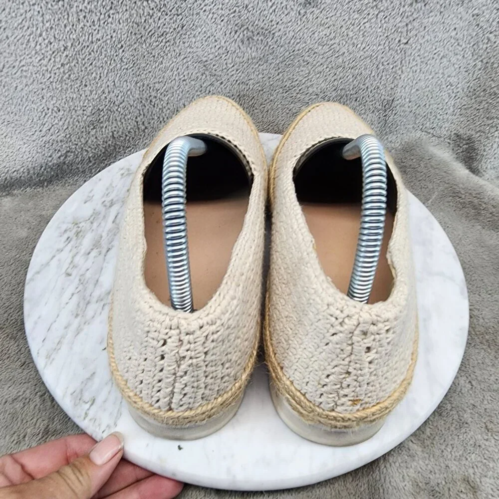 Louise et Cie Shoes Womens Size 8 Calum Cream Crochet Espadrille Flats *GUC*